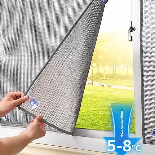 Miniatura 3 de Película reflectante para ventana, película de privacidad totalmente opaca para ventana, barrera radiante impermeable e insonorizada, bloqueo UV,