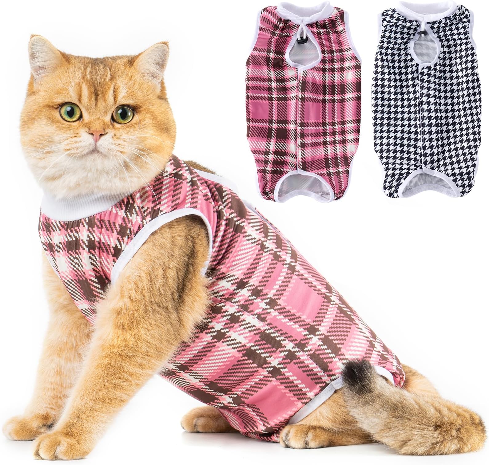 Avont 2 Pack Cat Recovery Suit Kitten Onesie for Cats After Surgery