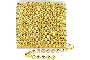 Beaded Christmas Garland For Shining Gold Decor