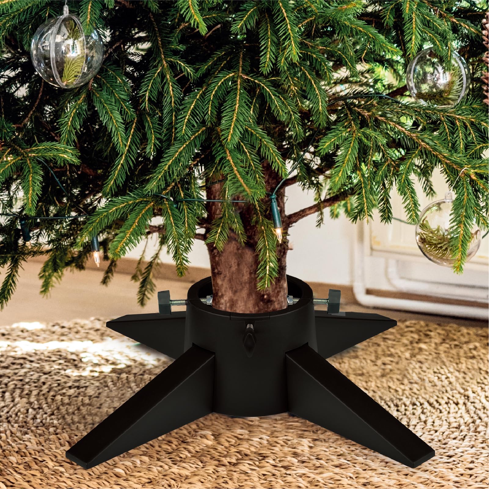 Socle pour Sapin de Noël avec Réservoir - Design Moderne - Socle pour Sapin de Noël Réel - Base pour Sapin de Noël avec Pieds Amovibles - Support pour Sapin de Noël pour la Maison et le Bureau