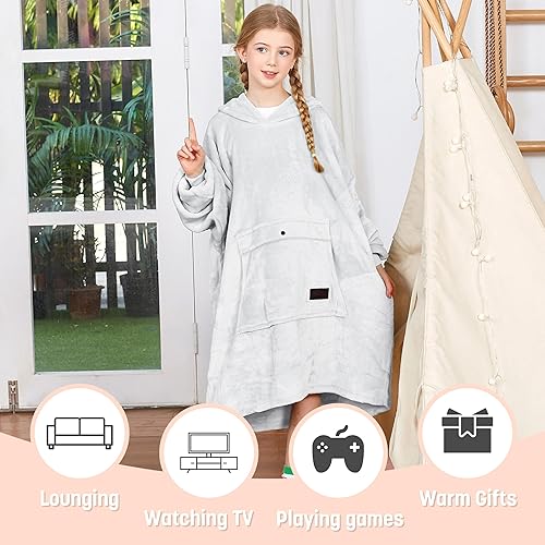 Miniatura 76 de Catalonia Rainbow Cat Oversized Blanket Hoodie Sweatshirt for Kids, Wearable Fleece Pullover with Large Front Pocket, Teen Boys Girls Gift