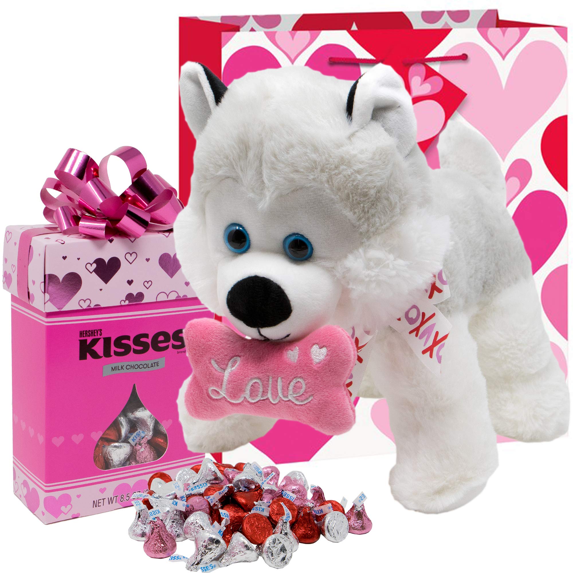 Buy Valentines Day Gift Basket Stuffed Animal Plush Dog Puppy (COLOR