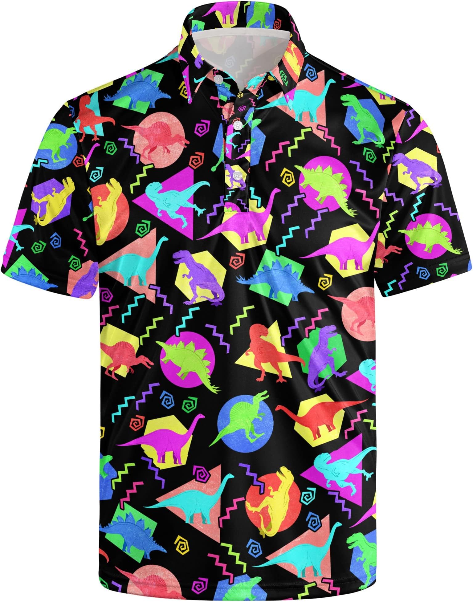 LusherdMen's Golf Polo Shirts Hawaiian Polo Shirts for Men Dry Fit Golf Shirt Short Sleeve Print Polo Shirts for Men
