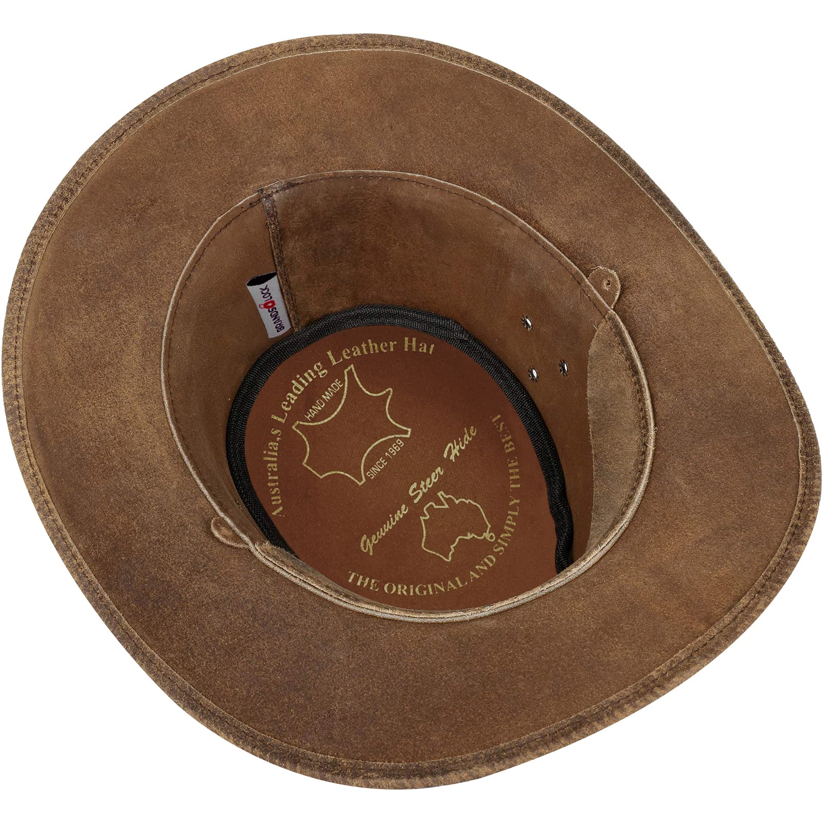 Pamposh Cowboy Chapeau pour Hommes & Femmes-Prime Cuir Australien Chapeau-Léger Mainfait Occidental Hat-Modifiable Large Bord Cowgirl Hat