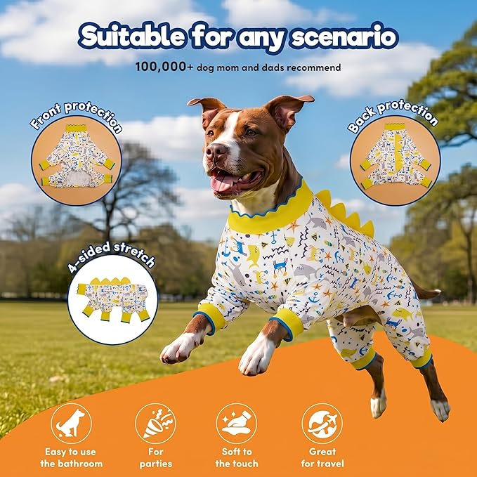 Pijama para Perro Grande LovinPet Anti Lamidas Recuperación Quirúrgica miniatura 3