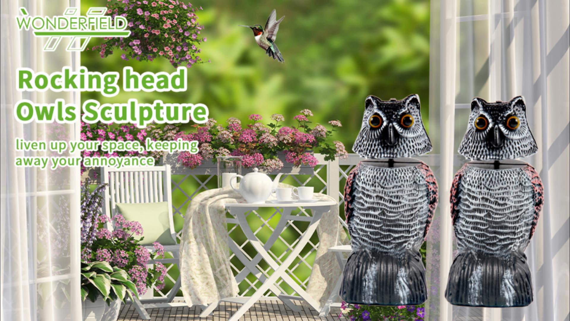 Amazon.com : BobbleHead Owl Decoys Sculpture to Scare Birds Away