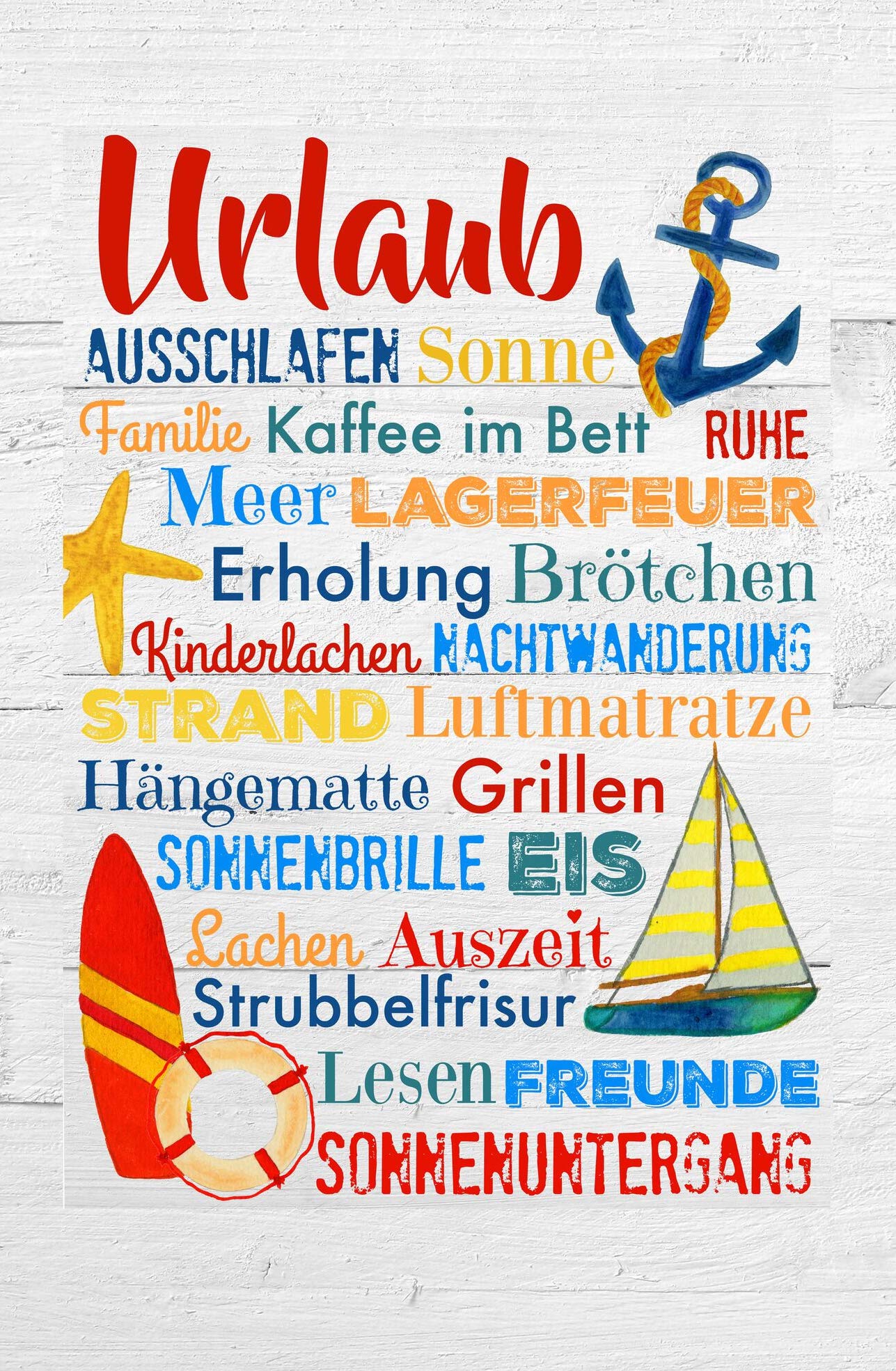 Metallschild Mit Spruch 'Augenblick Lache Tag Liebe Herz' – 20x30 Cm, Mehrfarbig, Made In Germany