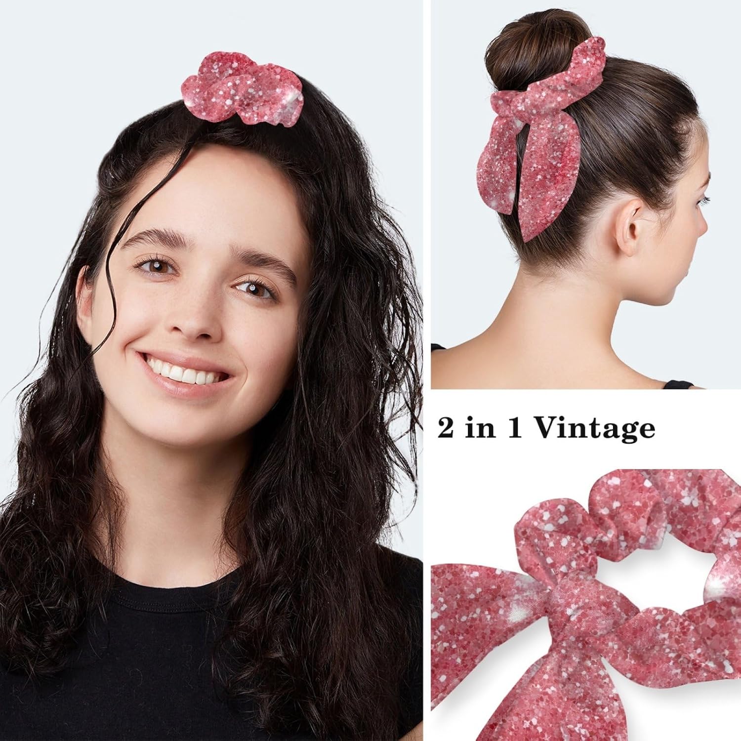 Colorful Bubbles Scrub Cap Women Ponytail, Adjustable Working Cap with Button, Bouffant Caps with Bow Hair Scrunchy