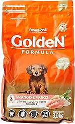 Ração Golden Fórmula Mini Bits para Cães Filhotes de Pequeno Porte Sabor Frango e Arroz, 3kg Premier Pet Para Todas Pequeno Filhotes,