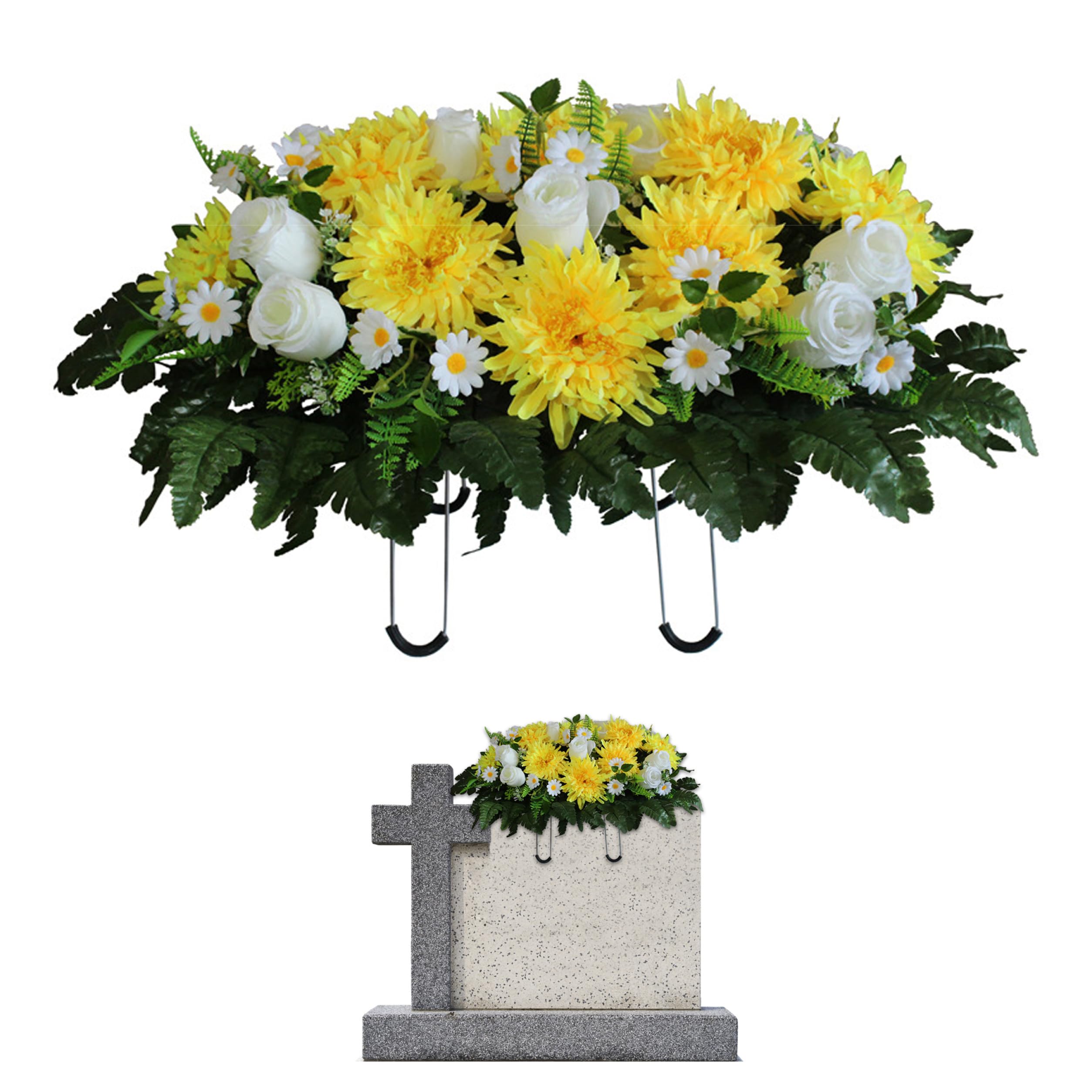 Decoraciones para lápidas al aire libre en días de memoria familiar