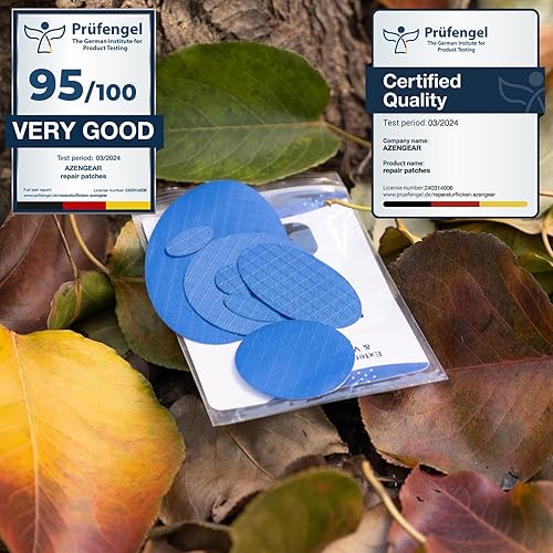 Vista 131 de aZengear Parches de reparación, impermeables, autoadhesivos, resistentes al desgarro al frío y al calor, de nailon y poliéster, para reparar Negro