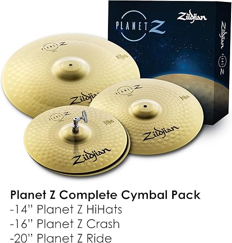 Miniatura 2 de Zildjian Planet Z - Platillos completos, par de 14 pulgadas, 16 pulgadas, 20 pulgadas (ZP4PK)