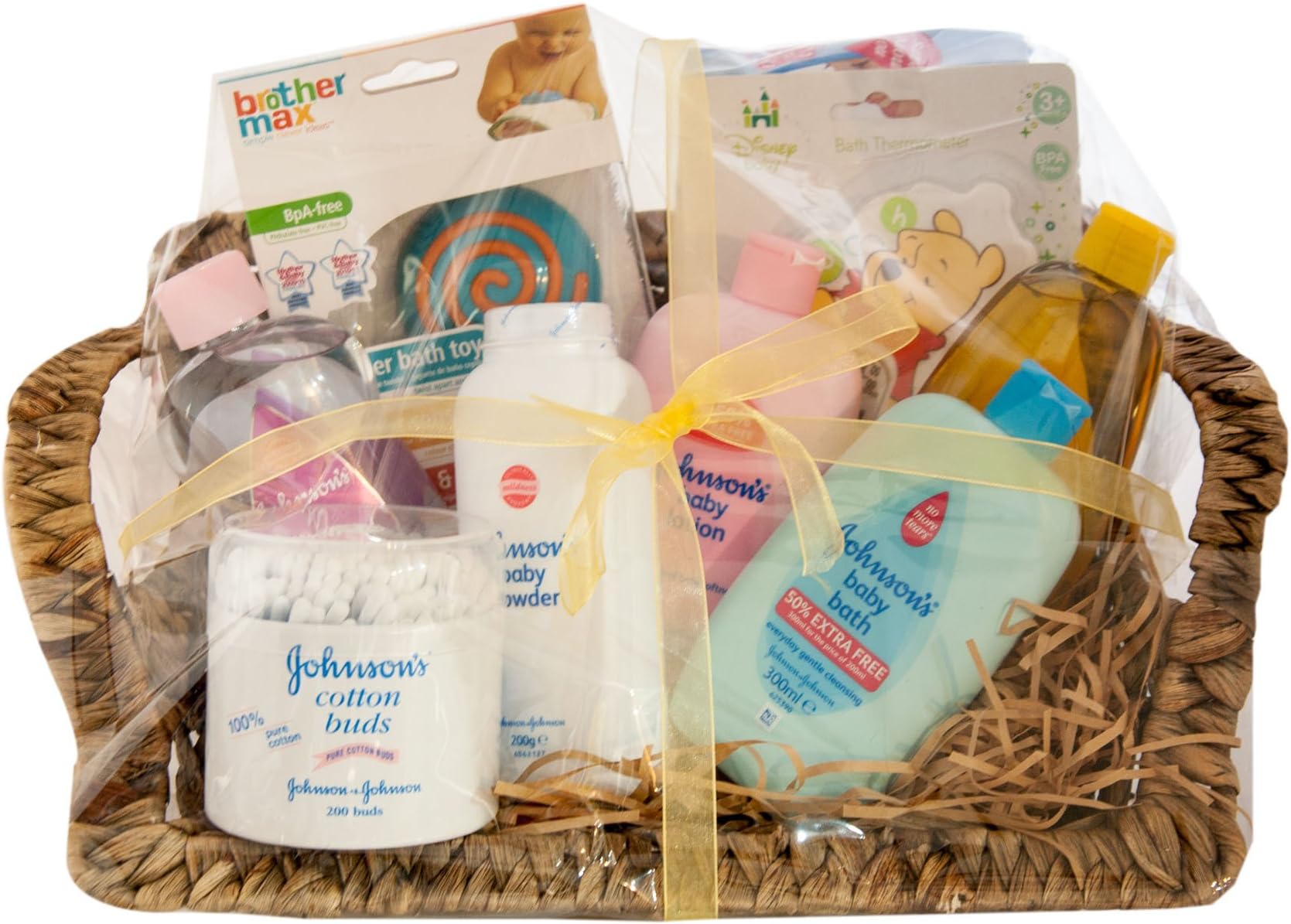 Large Johnsons Baby Gift Hamper With Cadbury Milk tray 180g Box Chocolate for Mum