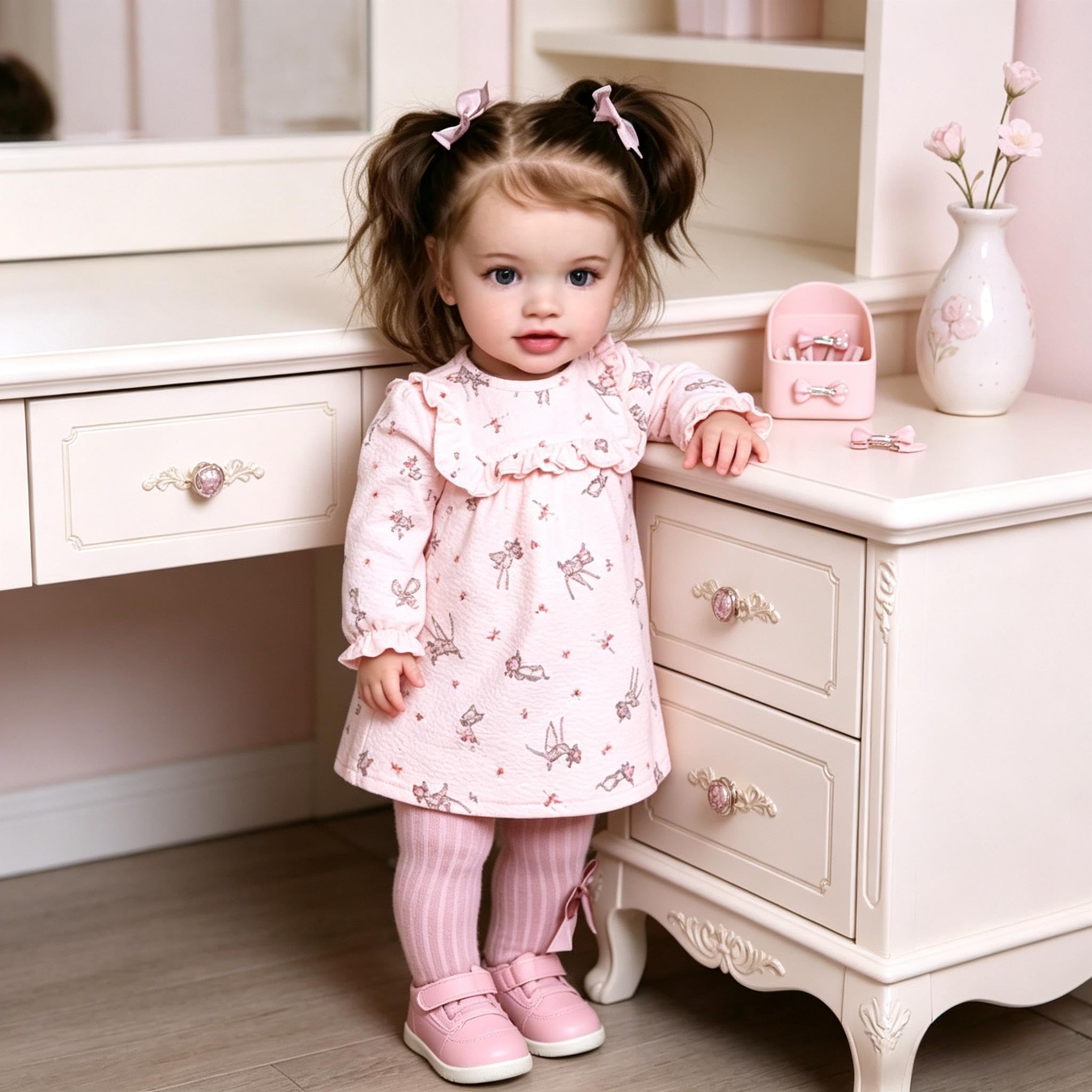 Muñeca Bebé Reborn Niña Pippa 26 Pulgadas 66 cm Muñecas Realistas Reborn Tamaño Grande Que Parecen Reales, Cuerpo De Tela Suave, Realista Muñeca Recién Nacida para Niños