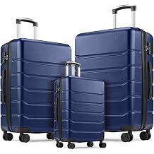 3 Pieces Luggage Set 20/24/28-inch, Hard Shell Rolling Suitcases for Travel Expandable Lightweight with Spinner Wheels TSA Lock