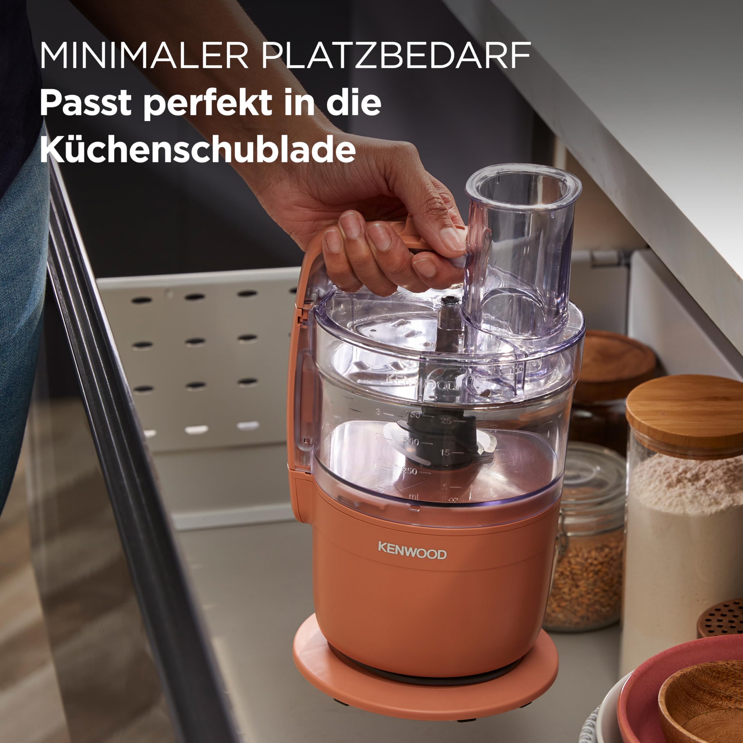 Kenwood MultiPro Compact wielofunkcyjny robot kuchenny z funkcją Express Serve, ostrzem ze stali nierdzewnej, tarczami do krojenia i tarką, funkcją pulsu, gliną czerwoną (FDP23.140RD)