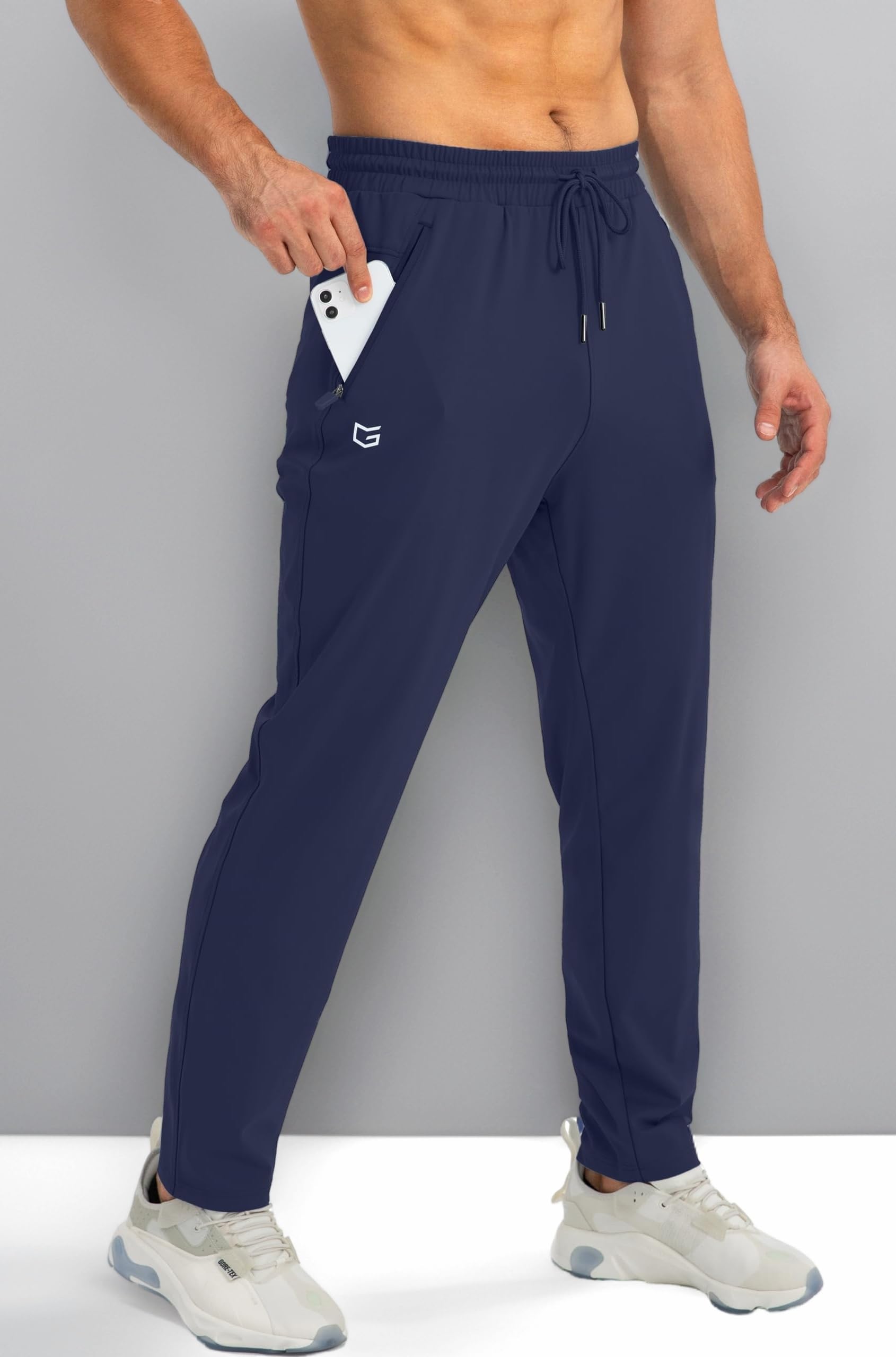 Men's Sweatpants with Zipper Pockets Tapered Joggers for Men Athletic Pants for Workout, Jogging, Running