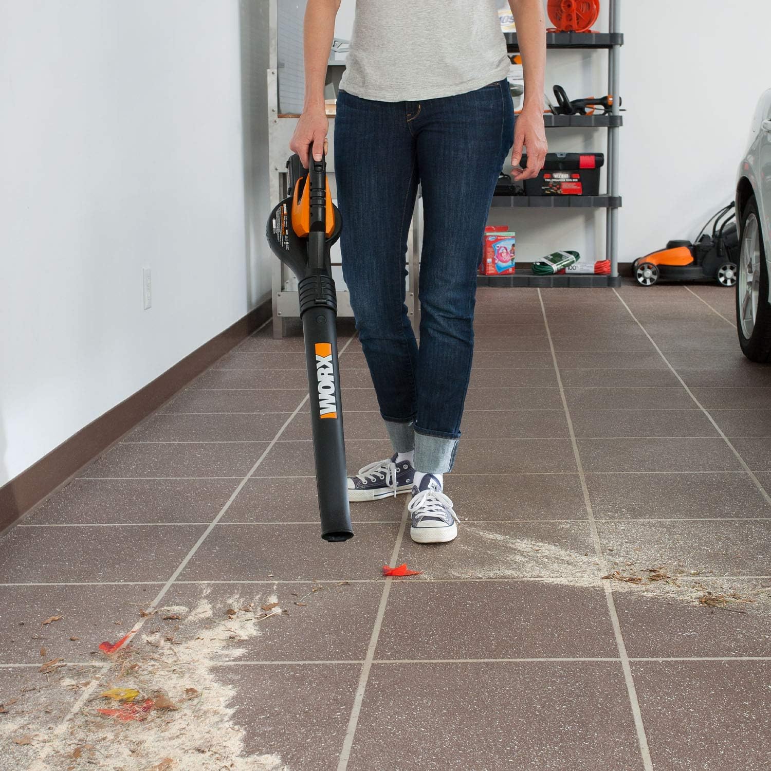 best cordless leaf blowers under $400 - WORX 20V Cordless Leaf Blower WG545.6 with Battery & Charger