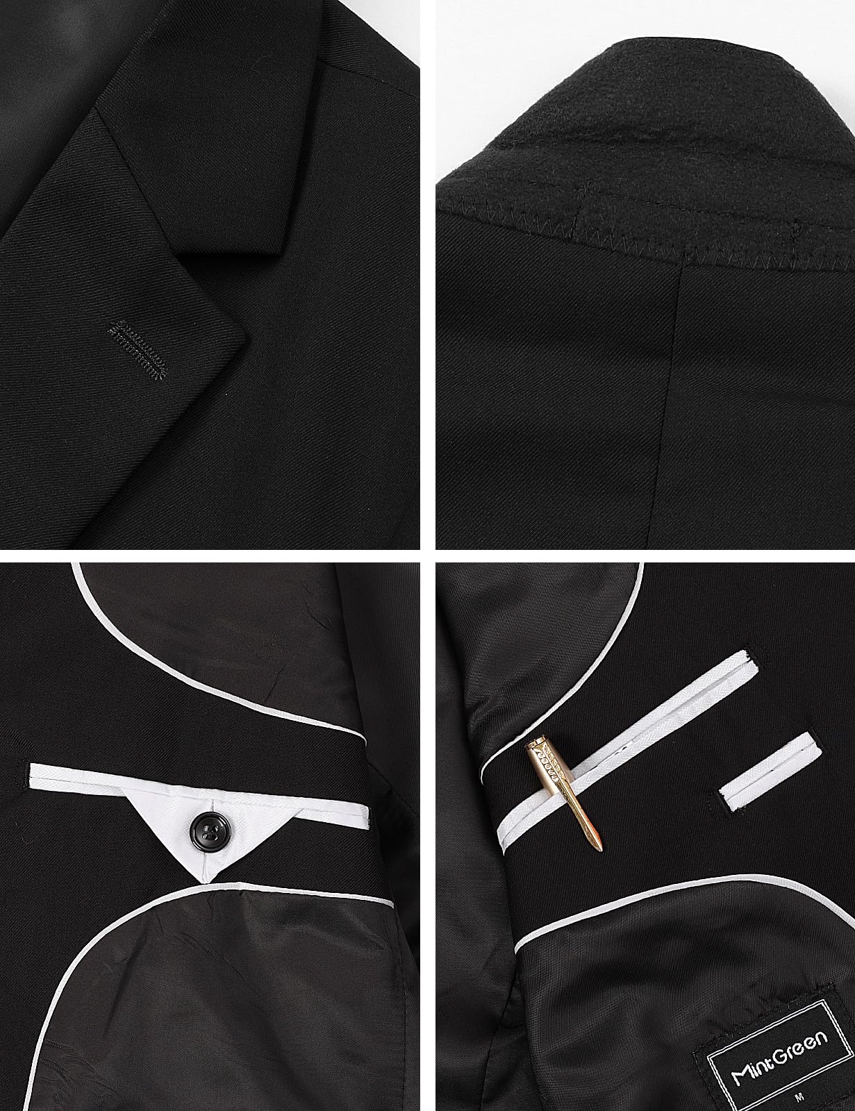 mintgreen Sakko Herren Blazer Slim Fit Einreihig mit Einem Knopf Business Hochzeit Einfarbig Anzugjacke