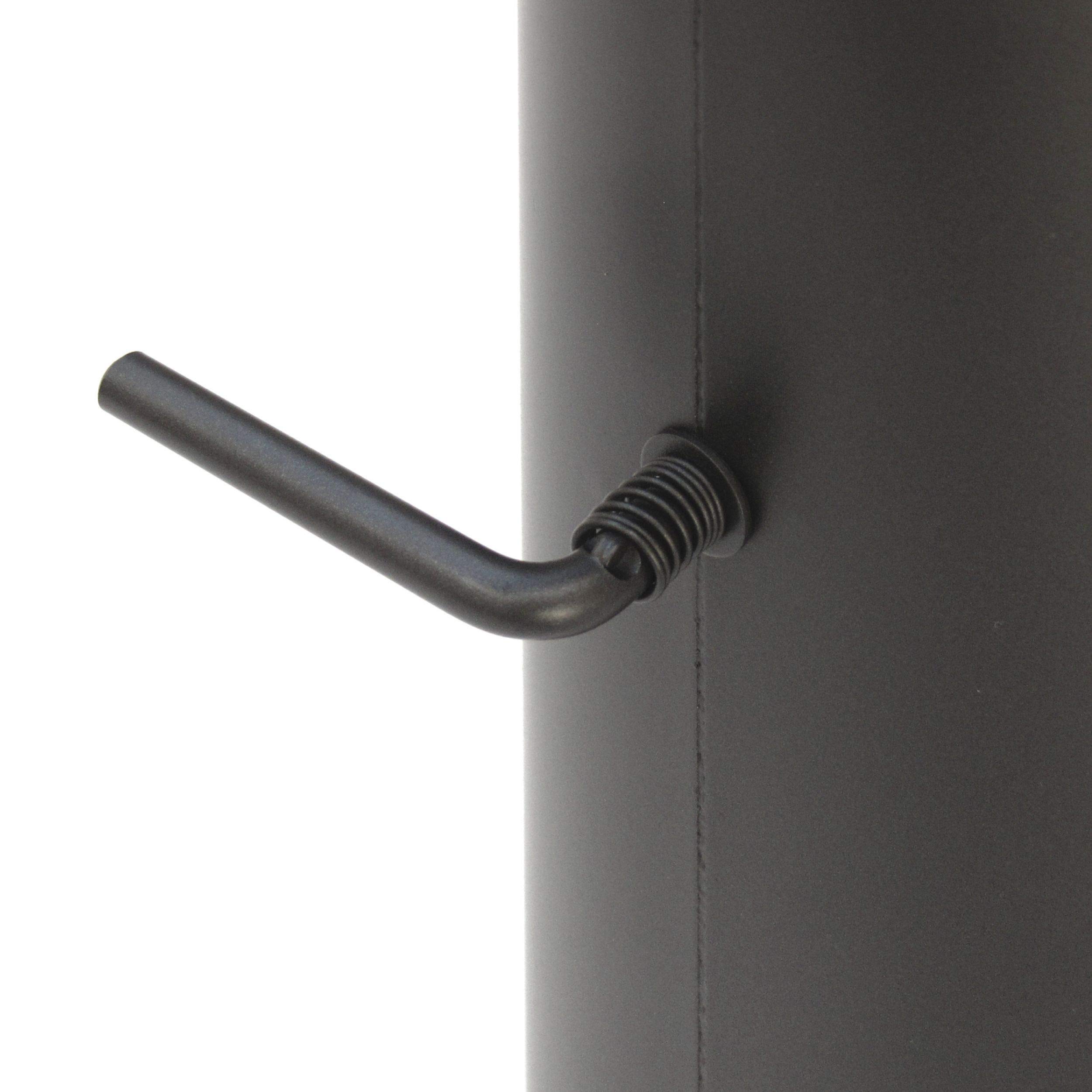 Raik Rauchrohr Ofenrohr Set 150 mm zweiteilig gussgrau 90 Grad Winkel integrierte Zugregulierung und Reinigungsöffnung 2 mm Stahl Senotherm Lackierung hitzebeständig bis 600 Grad