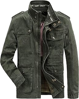 Sponsored You’re seeing this ad based on the product’s relevance to your search query.Learn more about this advertisement MERCIYD Men's Transition Jacket Cargo Jacket Men Stand-Up Collar Cotton Jacket Multi Pockets Army Jacket Winter Jacket Autumn Jacket Casual Windbreaker