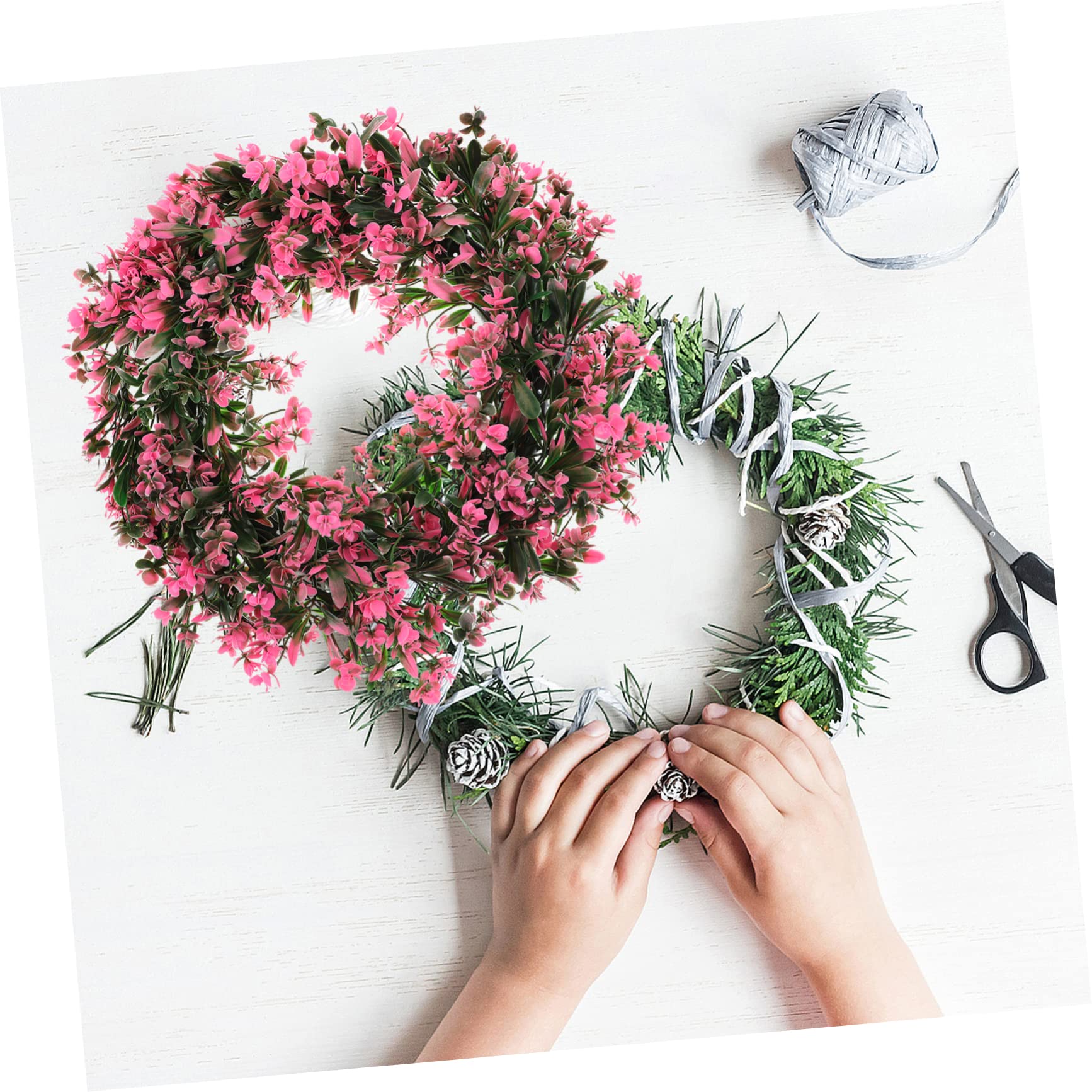 Toyvian Ghirlanda Artificiale Phalaenopsis Decorazione per Adornamento Festivo e Resistente Atmosfera e Accogliente