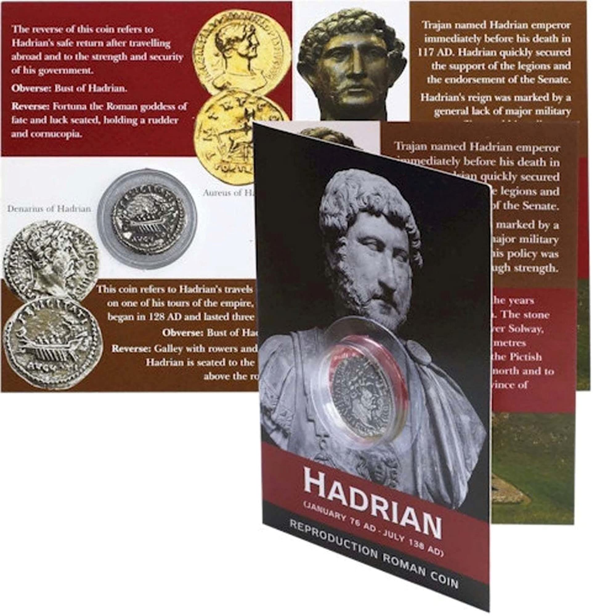 Westair Silver Denarius Replica Coin Pack Of Hadrian