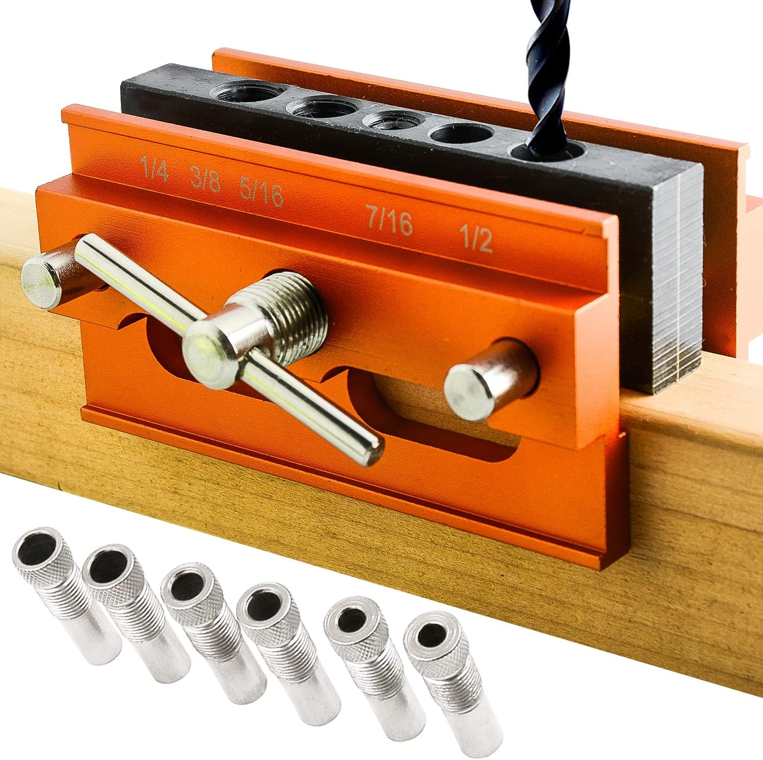 KISSWILL Self Centering Doweling Jig Kit, Drill Jig For Straight Holes