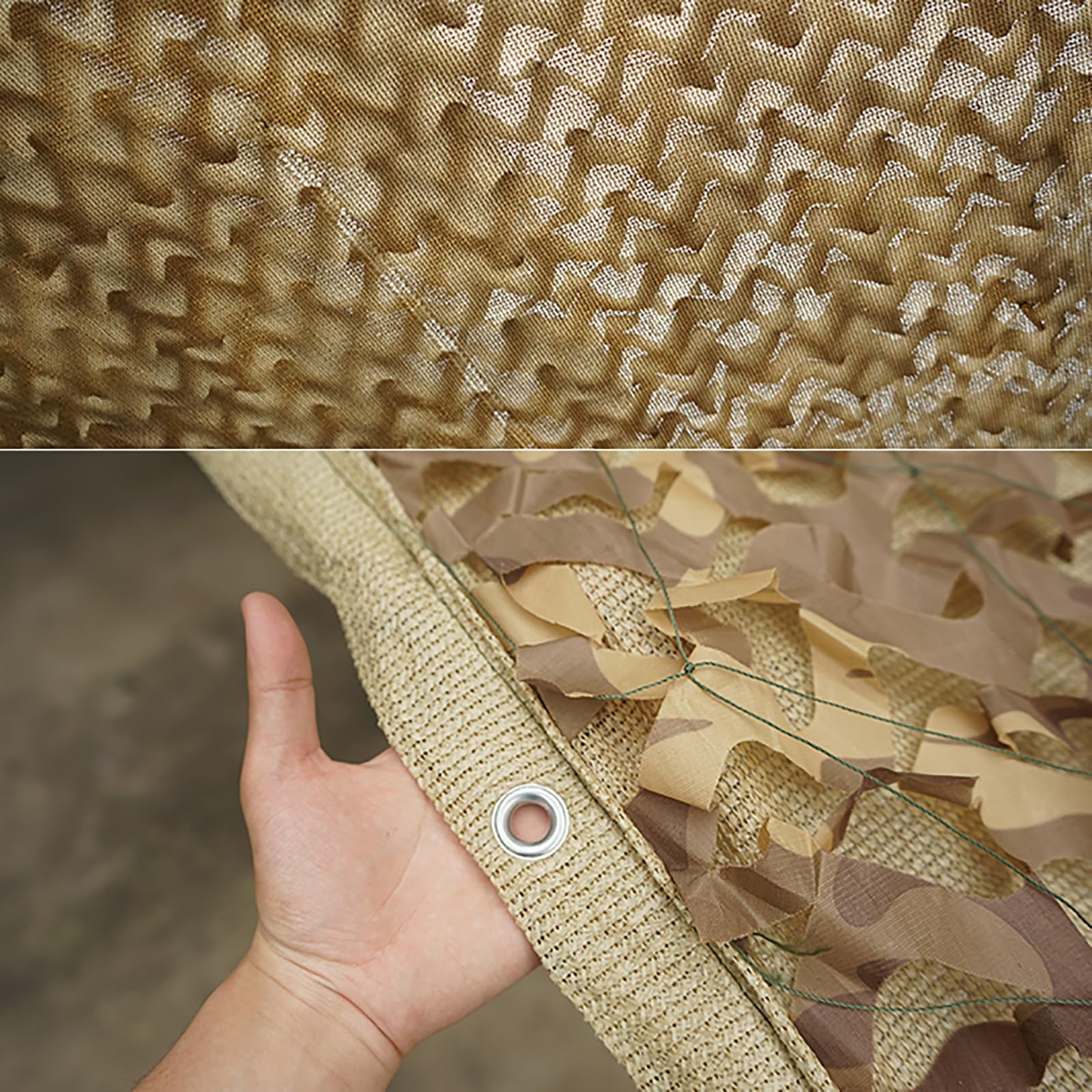 KLGFBDC 3Layer NettingOxford Cloth TearResistant 3D Leaf Design Outdoor Sunshade & Decorative Net Easy Install & Storage 4x8m Cover.