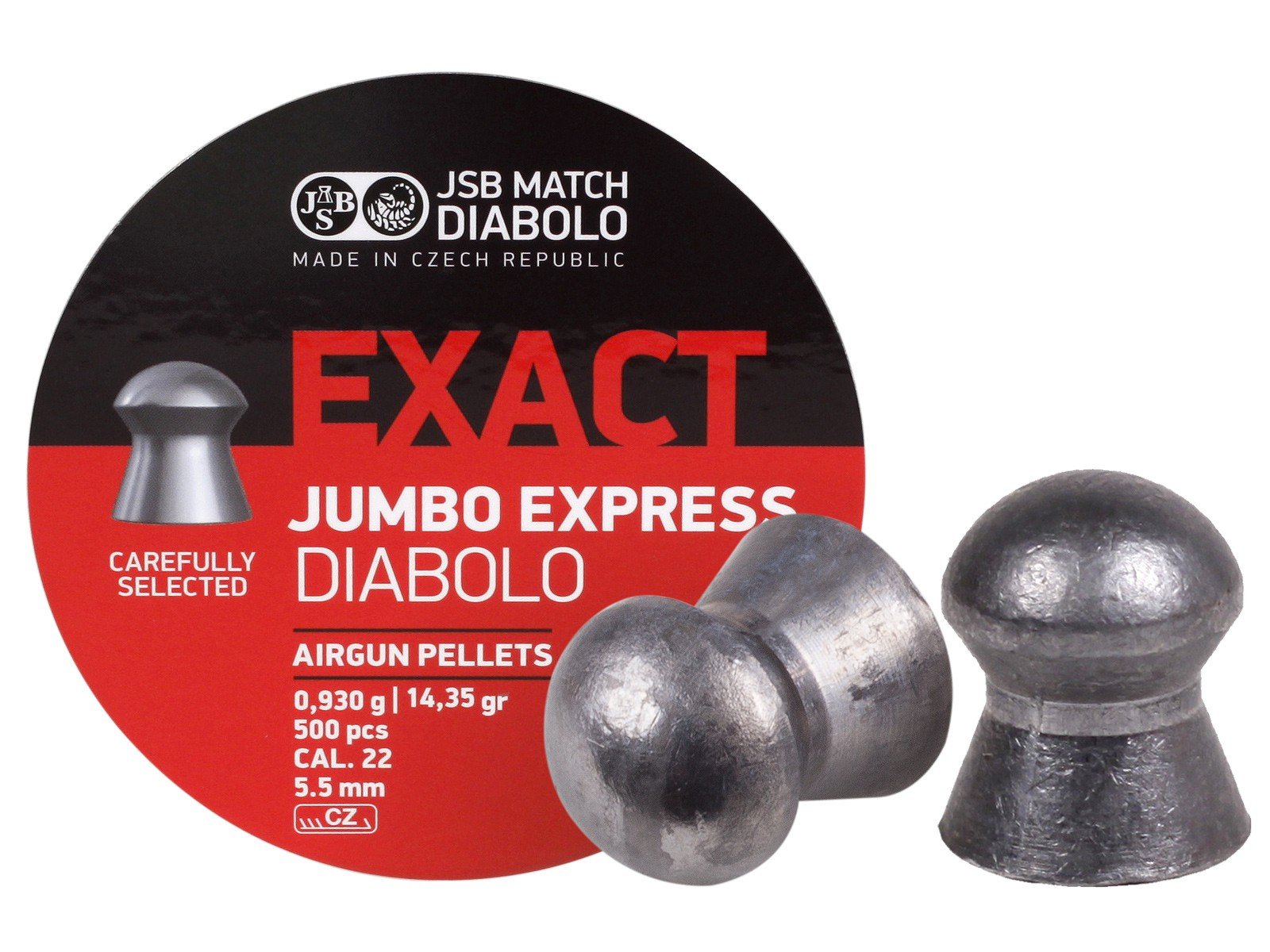Diabolo Exact Jumbo Express .22 Cal 14.3 Grains Domed 500Ct