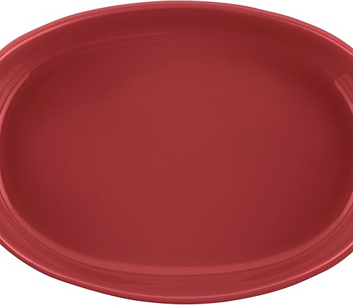 Miniatura 4 de Rachael Ray Solid Glaze Ceramics - Juego de utensilios para hornear y hornear (2 piezas, color rojo)