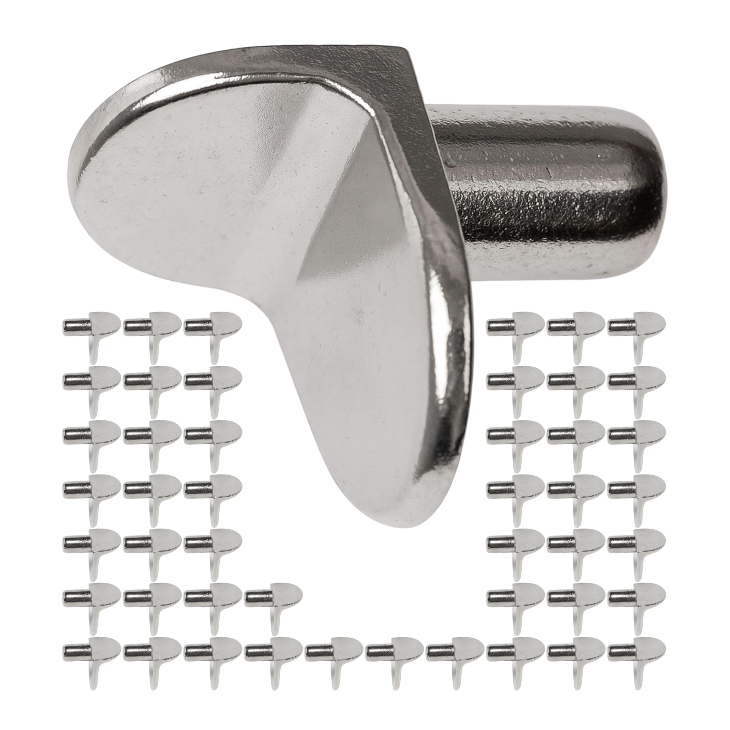 Shelf Support, 48 Pieces, L-Shaped Shelf Support for Ø 5 mm Drill Holes, Solid Steel Angled Board Screw, Rust-Free, Shelf Holder, D5 Steel Angled Support Shelf, Furniture Support L-Shaped