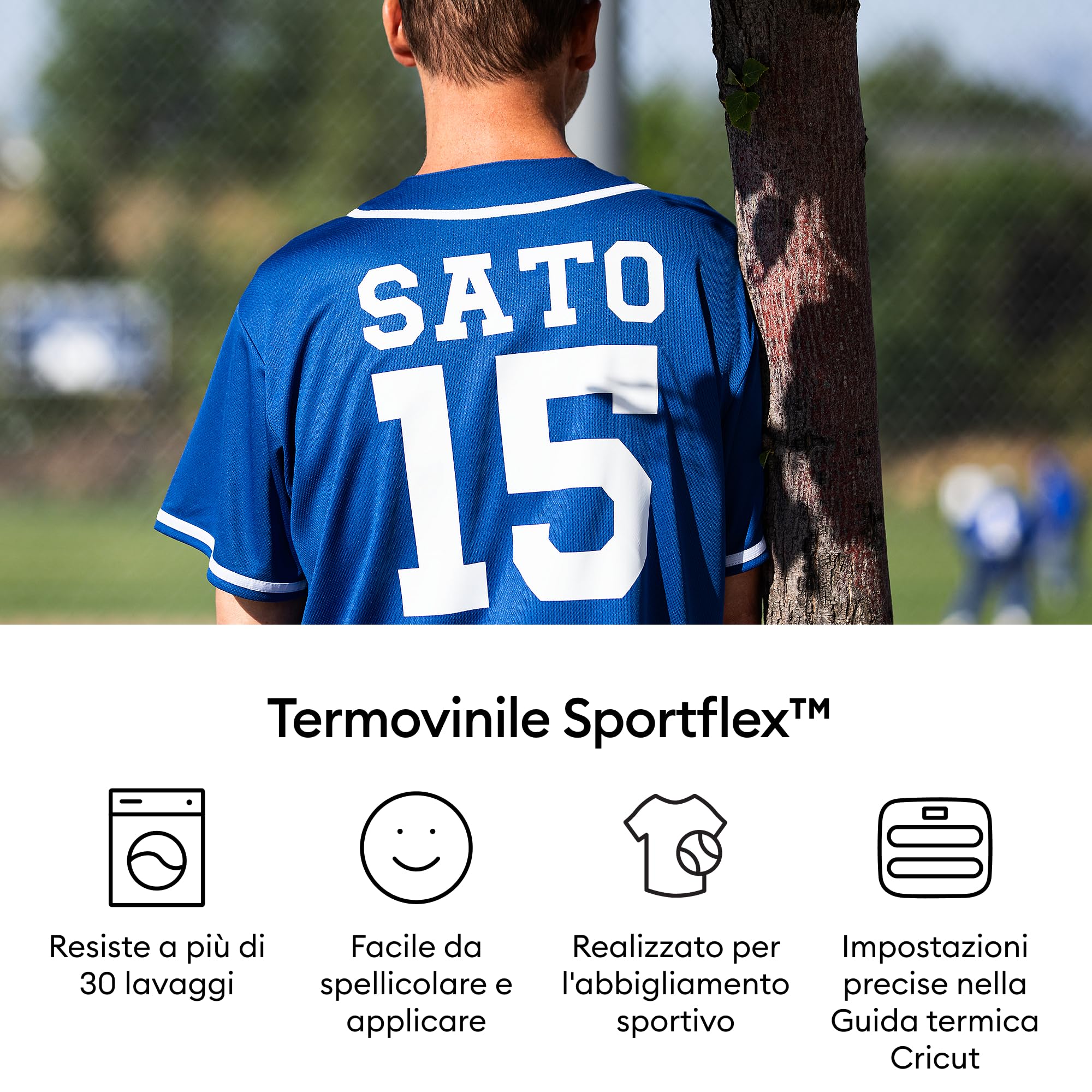 Cricut SportFlex termoadesivo 28 x 60 cm (bianco)