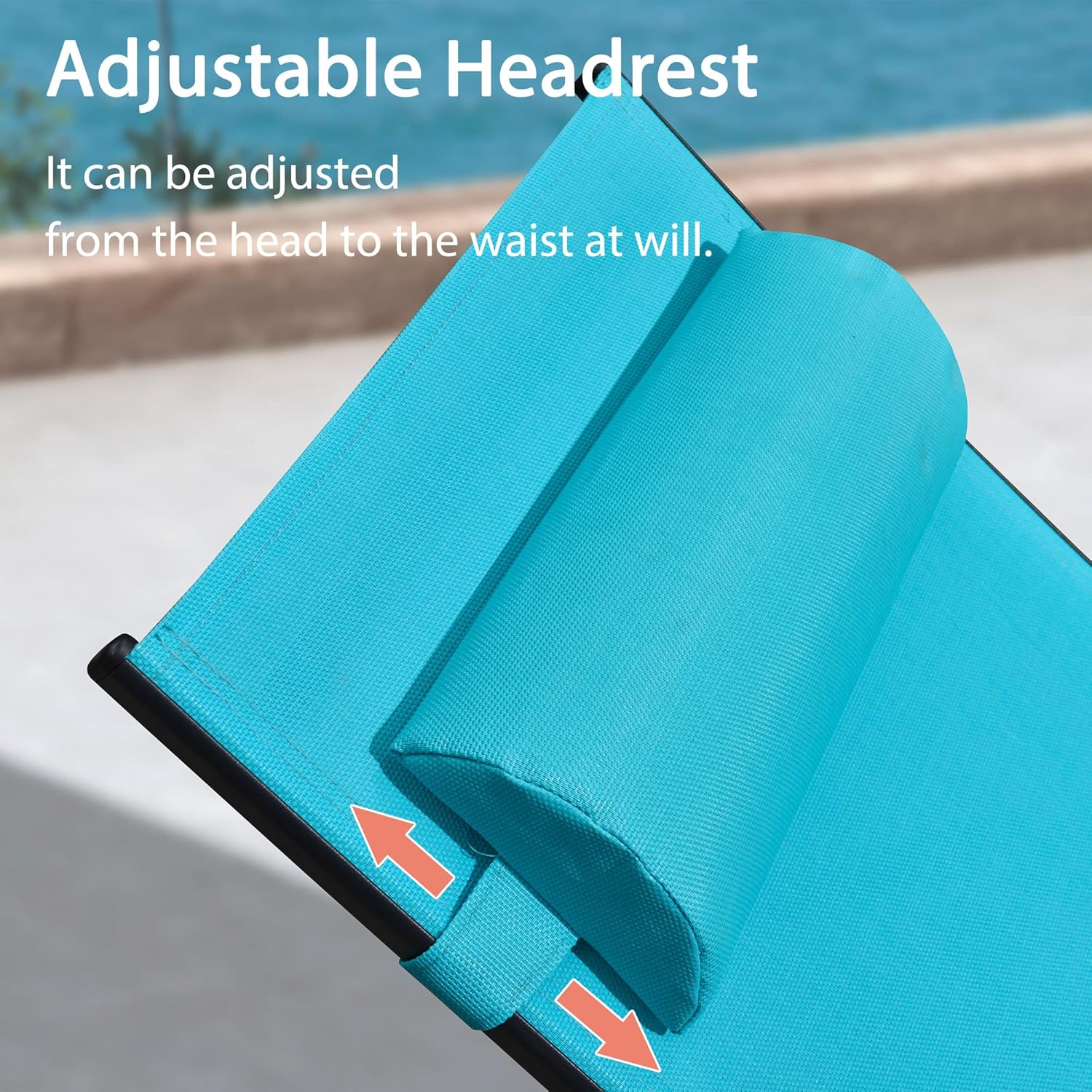 PURPLE LEAF Patio Oversized Chaise Lounge Chair Set with 2 Side Table Poolside Adjustable Recliner Chairs for Outside Beach Outdoor Pool Sunbathing Tanning Lounger