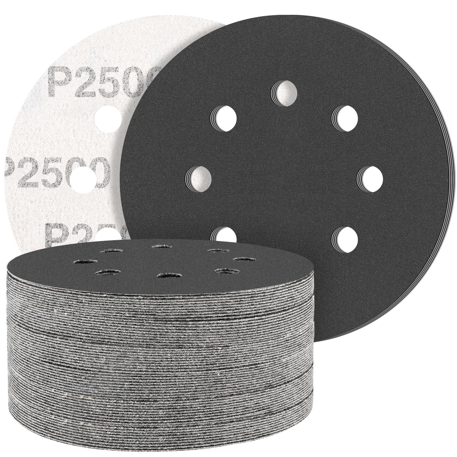 STEBRUAM 50PCS 125mm Dry Wet Sanding Discs 2500 Grit