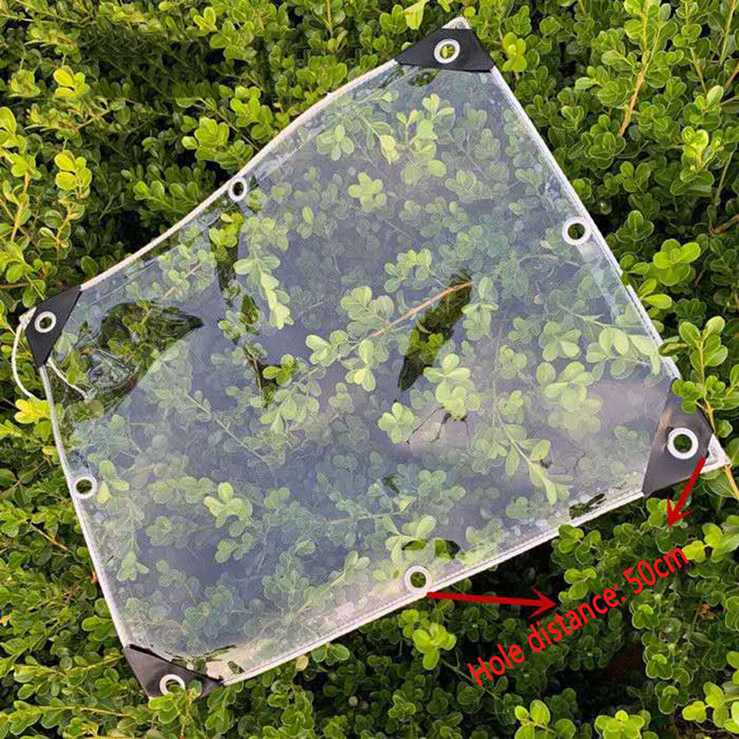 Plane Wasserdichte Transparente,PVC Vordächer Klare Kunststoffplane mit ösen,Faltbare 0.35mm Wetterfeste Abdeckplane,für Gartenmöbel,Pflanzenschutz Regen-Vorhänge,Anpassbar (2x3m(6.6x9.8ft))