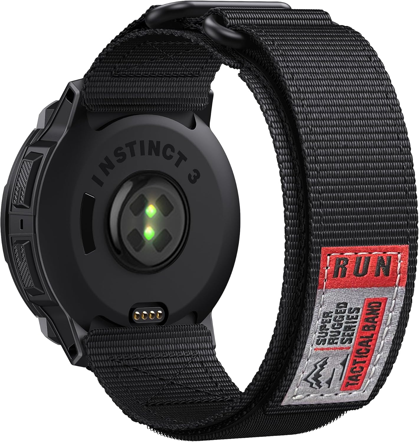 Double Loop Buckle Nylon Strap Compatible with Garmin Instinct 2/2X/3/E Series 45mm/50mm cases – Adjustable Breathable Wristband Fit for Garmin Instinct Standard/Solar/Tactical/Tide/Esports