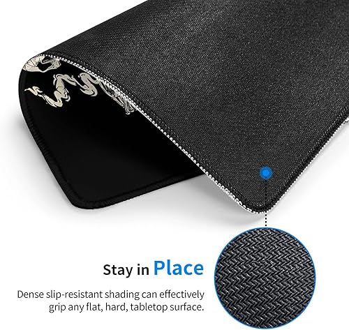 Miniatura 10 de Alfombrilla de mouse Forest Ghosts, bonita alfombrilla de mouse para mouse inalámbrico, rectangular impermeable para escritorio con base de goma