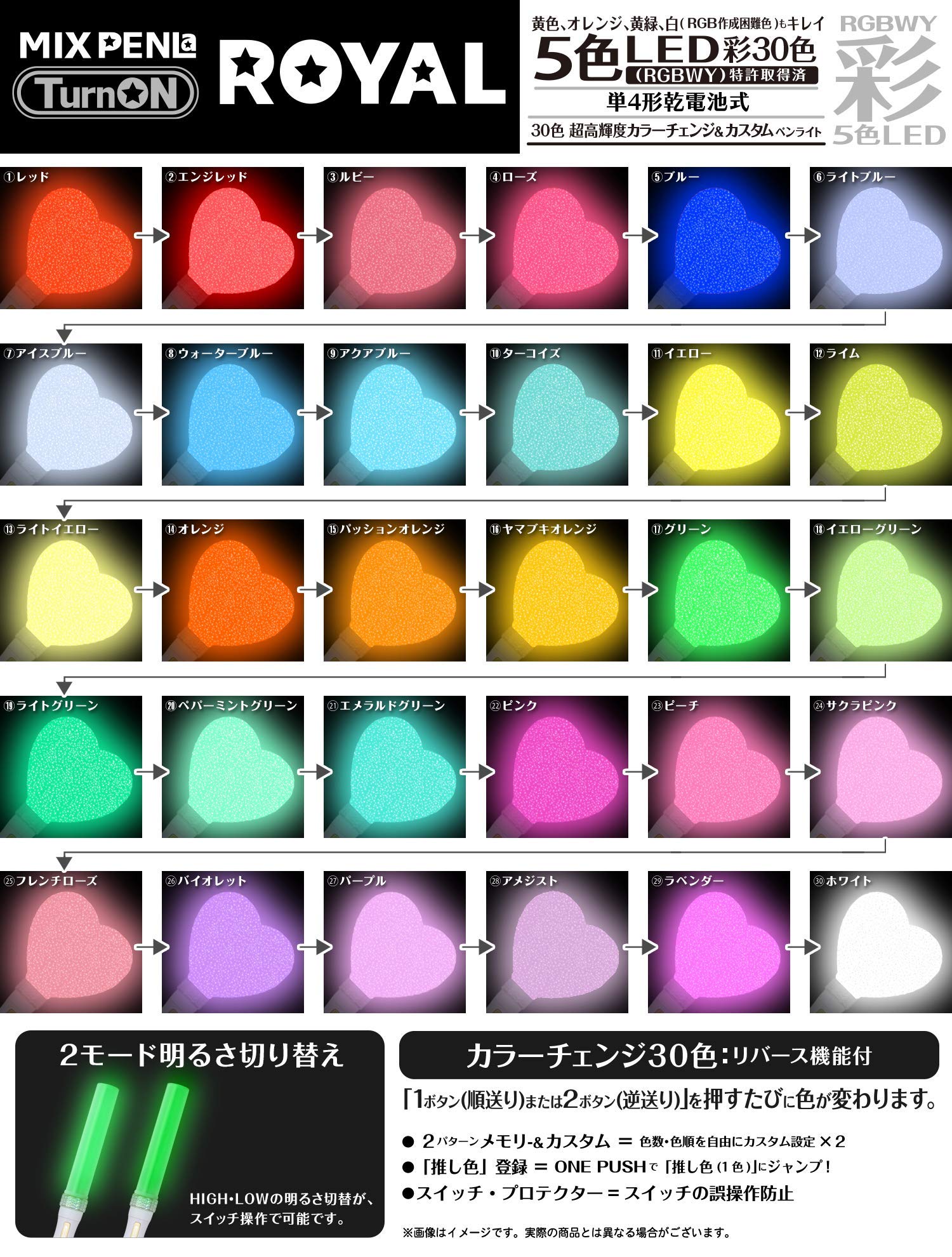 Amazon.co.jp: MIX PENLa ROYAL (ミックス ペンラ ロイヤル) Noir 30色
