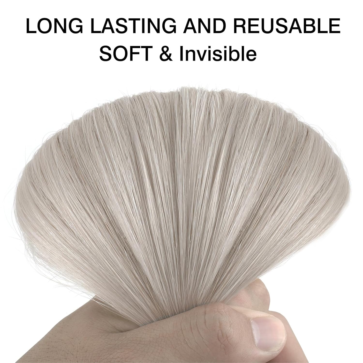 Sassina Tape in Hair Extensions Human Hair Invisible Seamless Skin Weft Human Hair Tape in Extensions Silver Gray Double Side Reusable Human Hair Extensions 14 Inch 50 Gram 20pcs