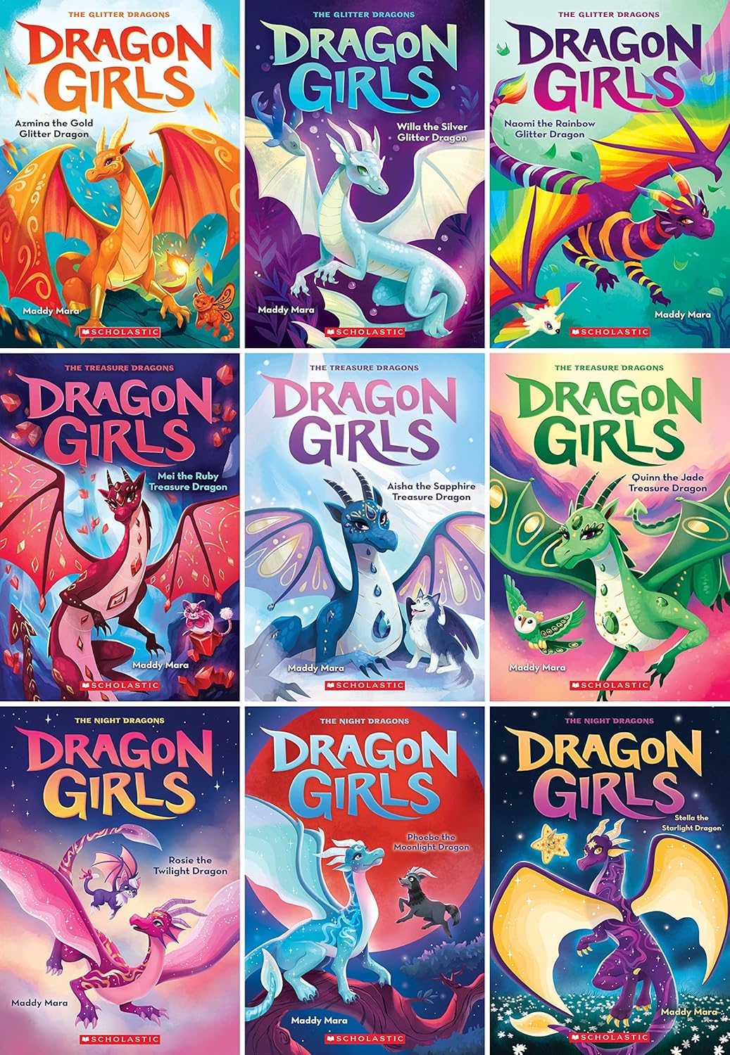 Dragon Girls Complete 9-Book Collection Set by Maddy Mara – Books 1–9 Fantasy Adventure Series for Kids (Dragon Girls Series)