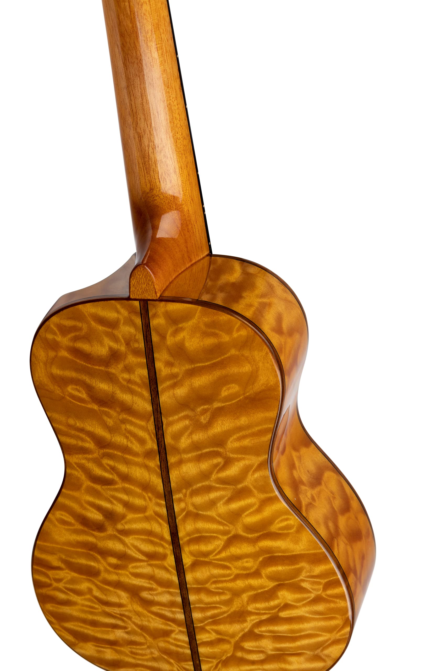 Ortega Guitars Ukeleles de Concierto electroacústicas - Serie Elite - incluye Gig Bag - Arce acolchado macizo (RUET-QMA)