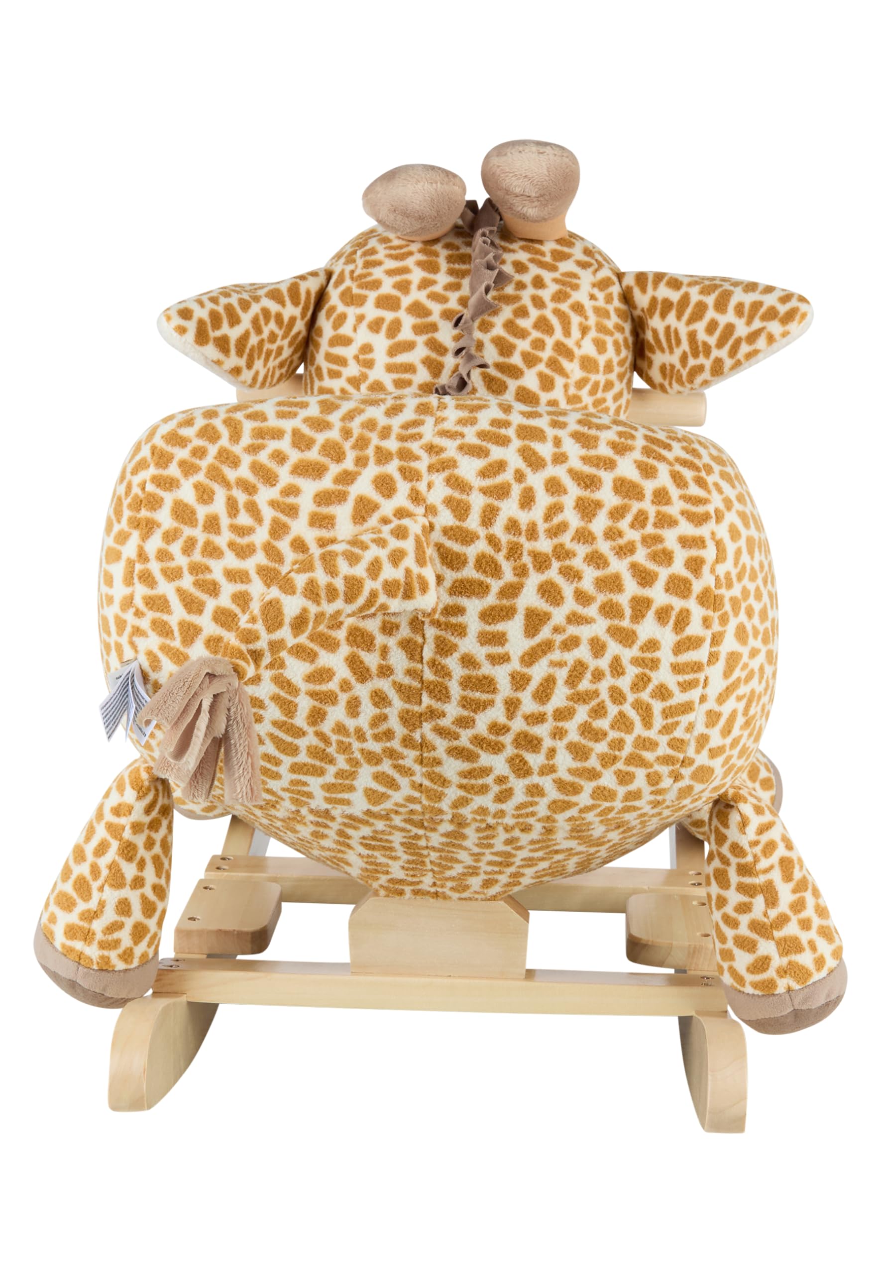 Sterntaler Schaukeltier Giraffe Kaya - Schaukelpferd aus Flausch & Holz - mit weicher Sitzfläche - Spielzeug Wippe für Kleinkind - Indoor - Geschenk Idee - Unisex, Goldbraun