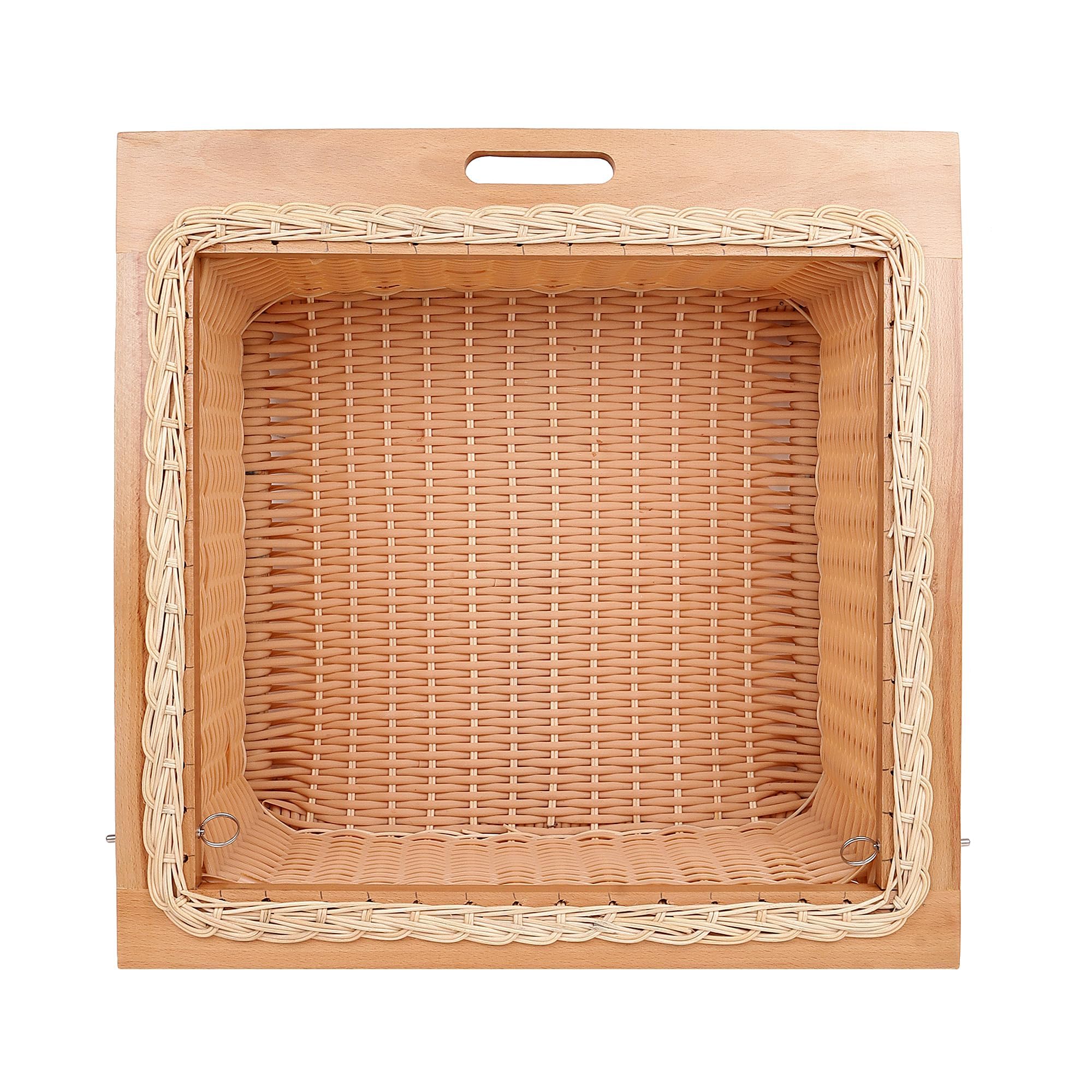 KYNE Pvc Wicker Rectangular Basket For Modular Kitchen For Vegetables And Fruits Storage Pull Out Basket (22.25 W X 20 L X 4 H Inch),Brown (B0CKJ4DZ7F) Amazon Price History, Amazon Price Tracker
