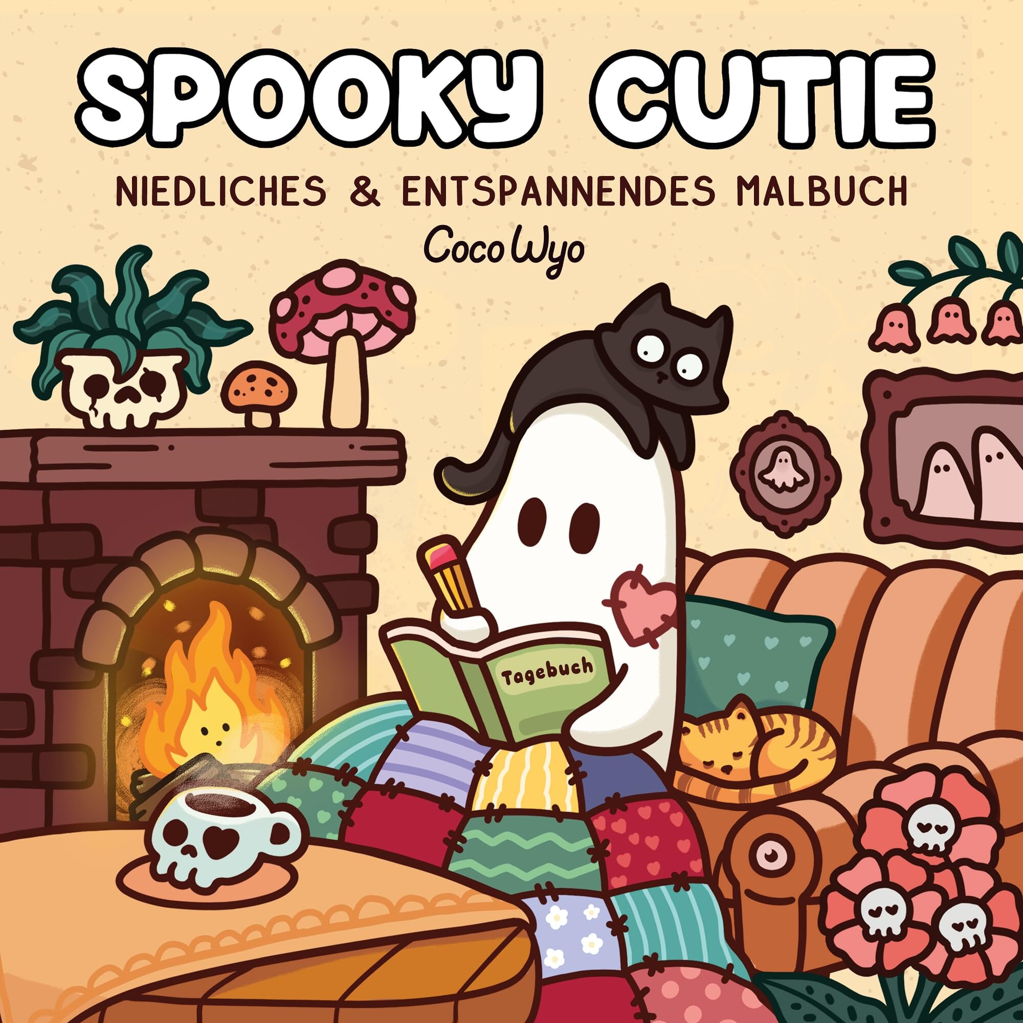 Adrian & Wimmelbuchverlag Spooky Cutie: Malbuch Für Erwachsene, Teenager Und Kinder (Cozy Spaces Coloring) (Cozy Malbücher, Band 9)