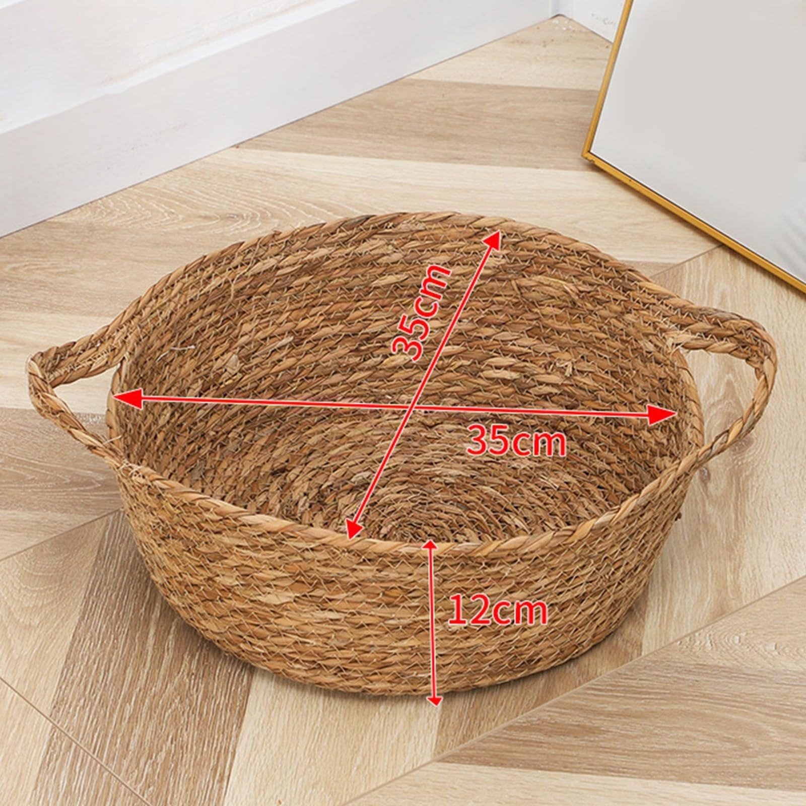 Cesta de Cama para Gatos Tejida, Cama para Gatos Tejida, Cama para Rascar para Perros Pequeños, 40cmx13cm