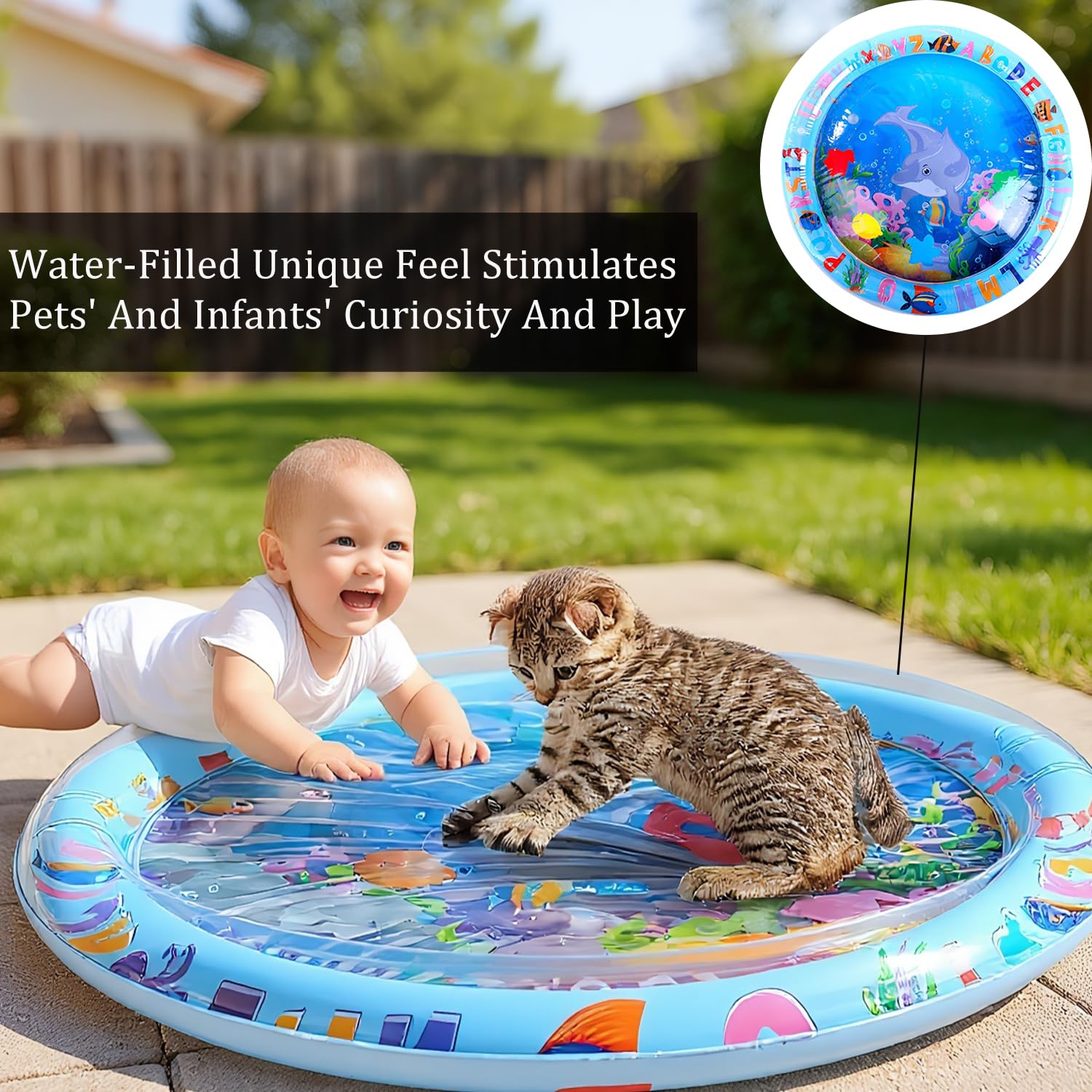 Ezranova A 65cm Rugged Water Mat, Keeps Them Comfy in Heat, Fits Indoor and Outdoor Use, Multiple colors - Image 2