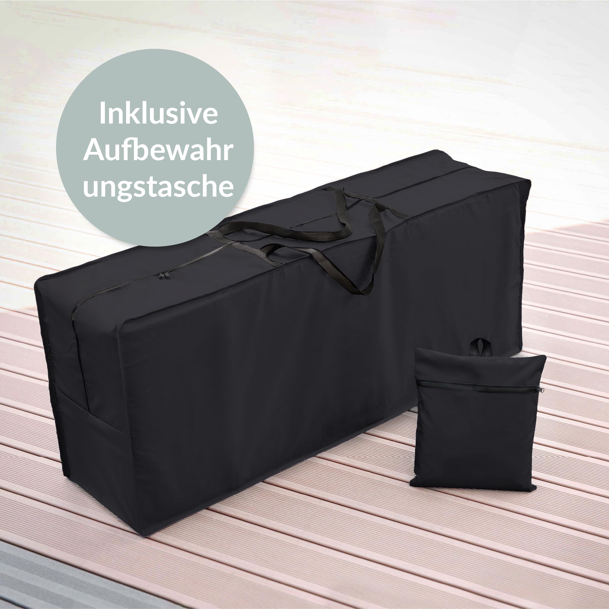 Chefarone Custodia Protettiva per Cuscini 125x50x32 cm Impermeabile Poliestere 250D