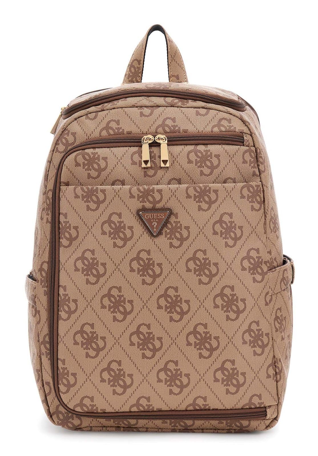 Guess Berta Rucksack 42cm - latte logo-brown