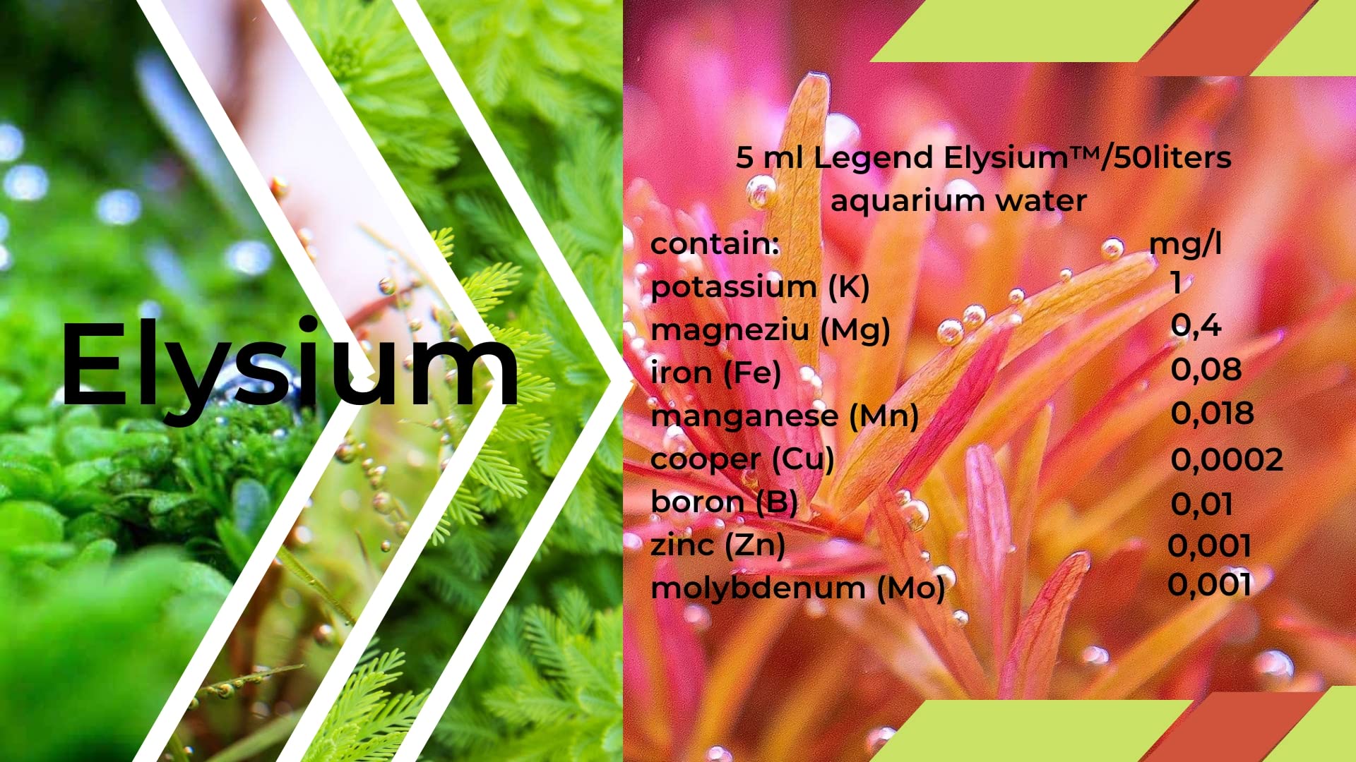 Legend Elysium Aquarium-Dünger, nitrat- und phosphatfrei, Low Tech, 1000 ml, 250 ml, 5000 ml